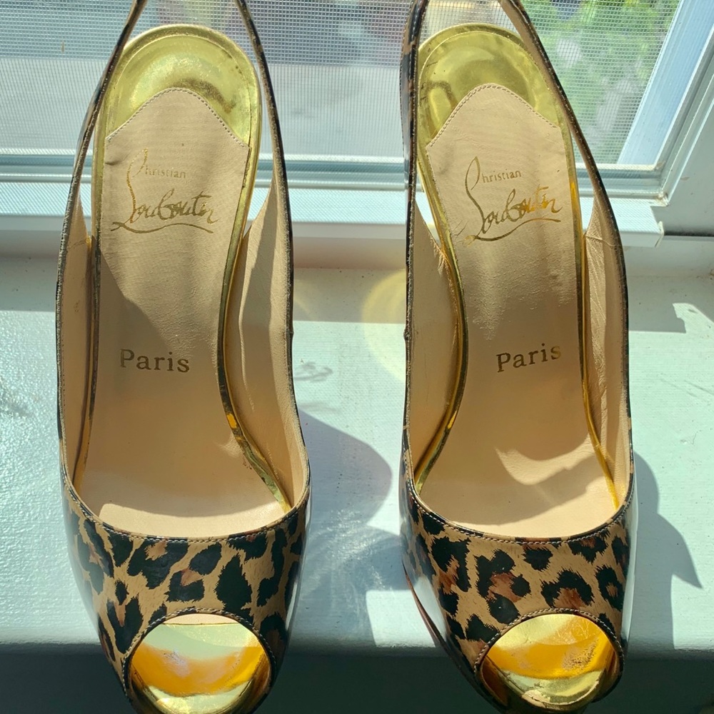 Christian Louboutin Leopard No. Prive 120mm Pumps
